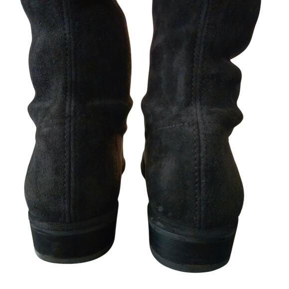 Stuart Weitzman Lowland Black Suede Over The Knee Boots Size 6M Timeless Classic - Picture 9 of 13